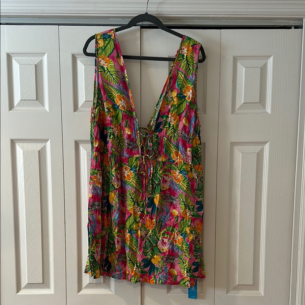 Colorful Floral Sleeveless Dress